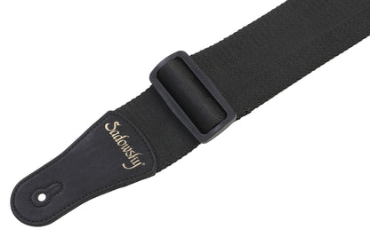 Warwick Sadowsky Nylon Bass Strap - Black w/ Gold Embossing - LS B S NYL BK G
