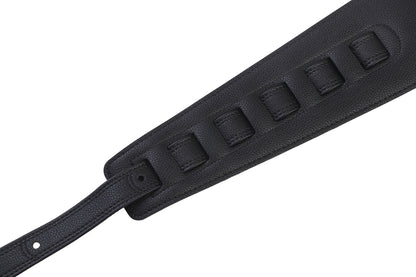 Warwick Sadowsky Synthetic Leather Bass Strap w/ Neoprene Padding - Black w/ Gold Embossing - LS B S SL 100 BK G