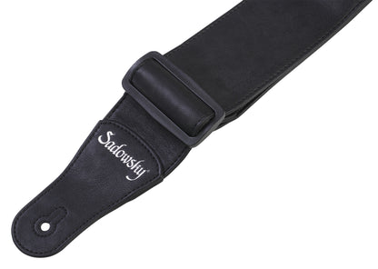 Warwick Sadowsky Synthetic Leather Bass Strap - Black w/ Tri-Glide Adjustment - LS B S SL 70 BK S