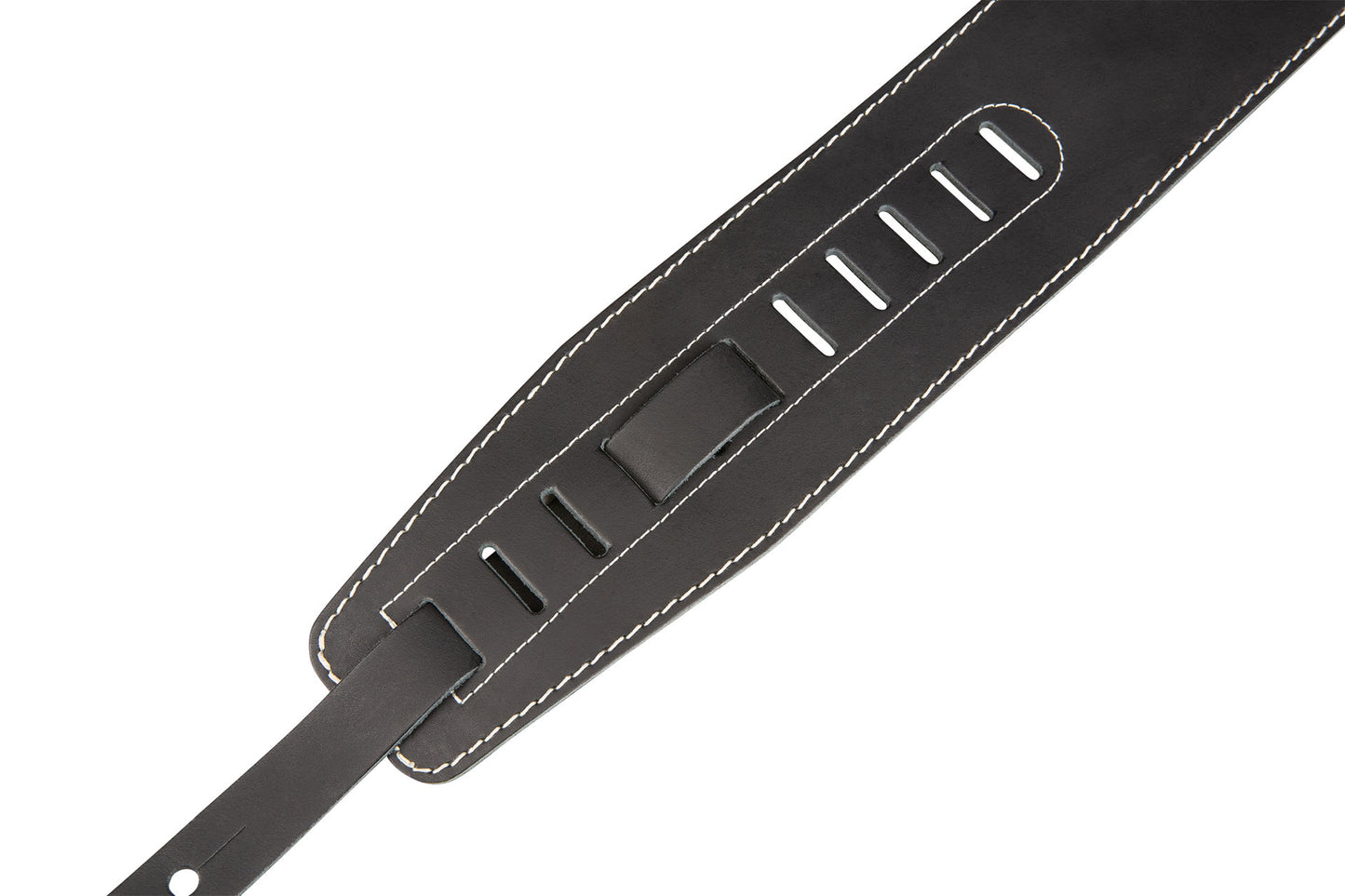Warwick Warwick TeamBuilt Genuine Leather Bass Strap - Black w/ Silver Embossing - LS B WTB GL BK BS