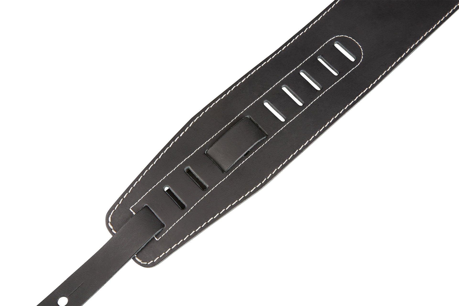 Warwick Warwick TeamBuilt Genuine Leather Bass Strap - Black w/ Silver Embossing - LS B WTB GL BK BS