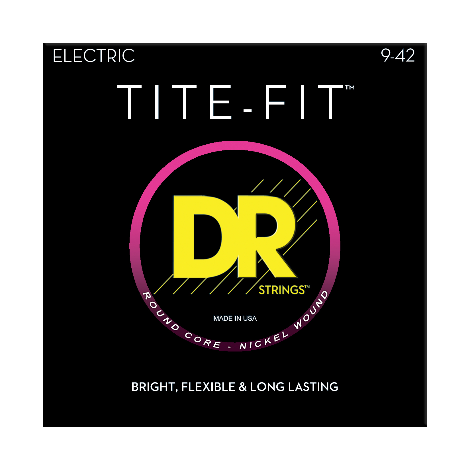 DR Strings DR TITE-FIT Nickel Plated Steel Electric Guitar String Set - 09-42 Light LT-9