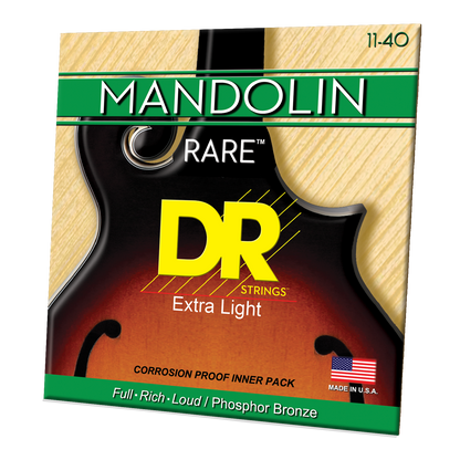 DR Strings DR RARE Phosphor Bronze Mandolin String Set - 11-40 Custom Light MD-11