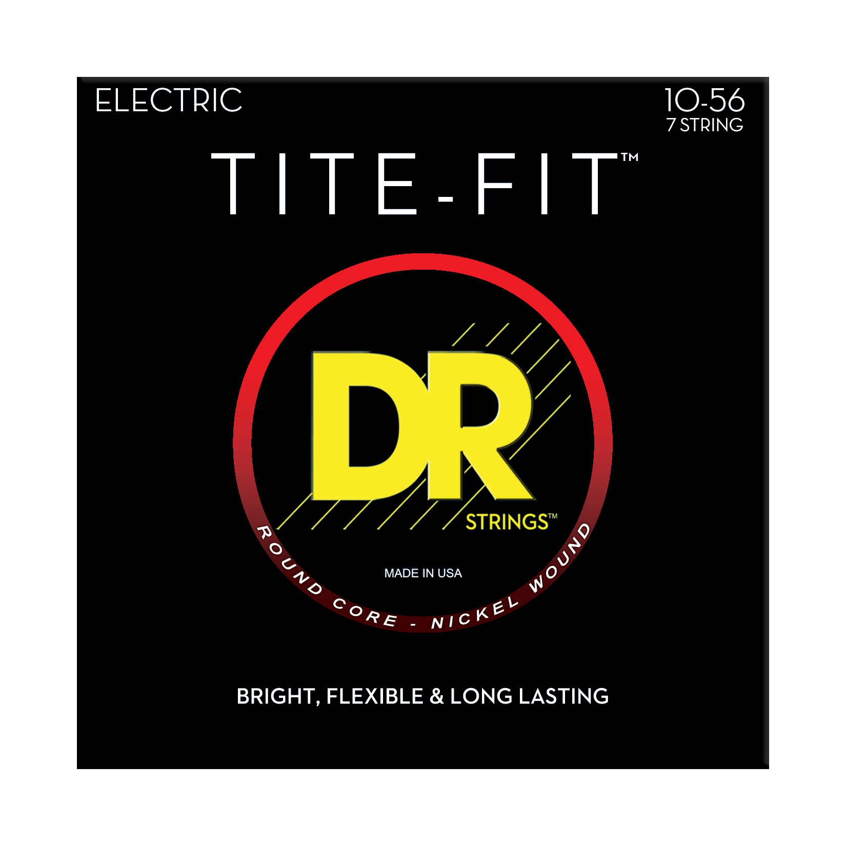 DR Strings DR TITE-FIT Nickel Plated Steel Electric Guitar String Set - 7-String 10-56 Medium MT7-10