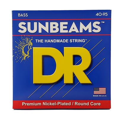 DR Strings DR Sunbeam Nickel Plated Steel Electric Bass Strings Long Scale Set - 4-String 40-095 Light-Light NLLR-40