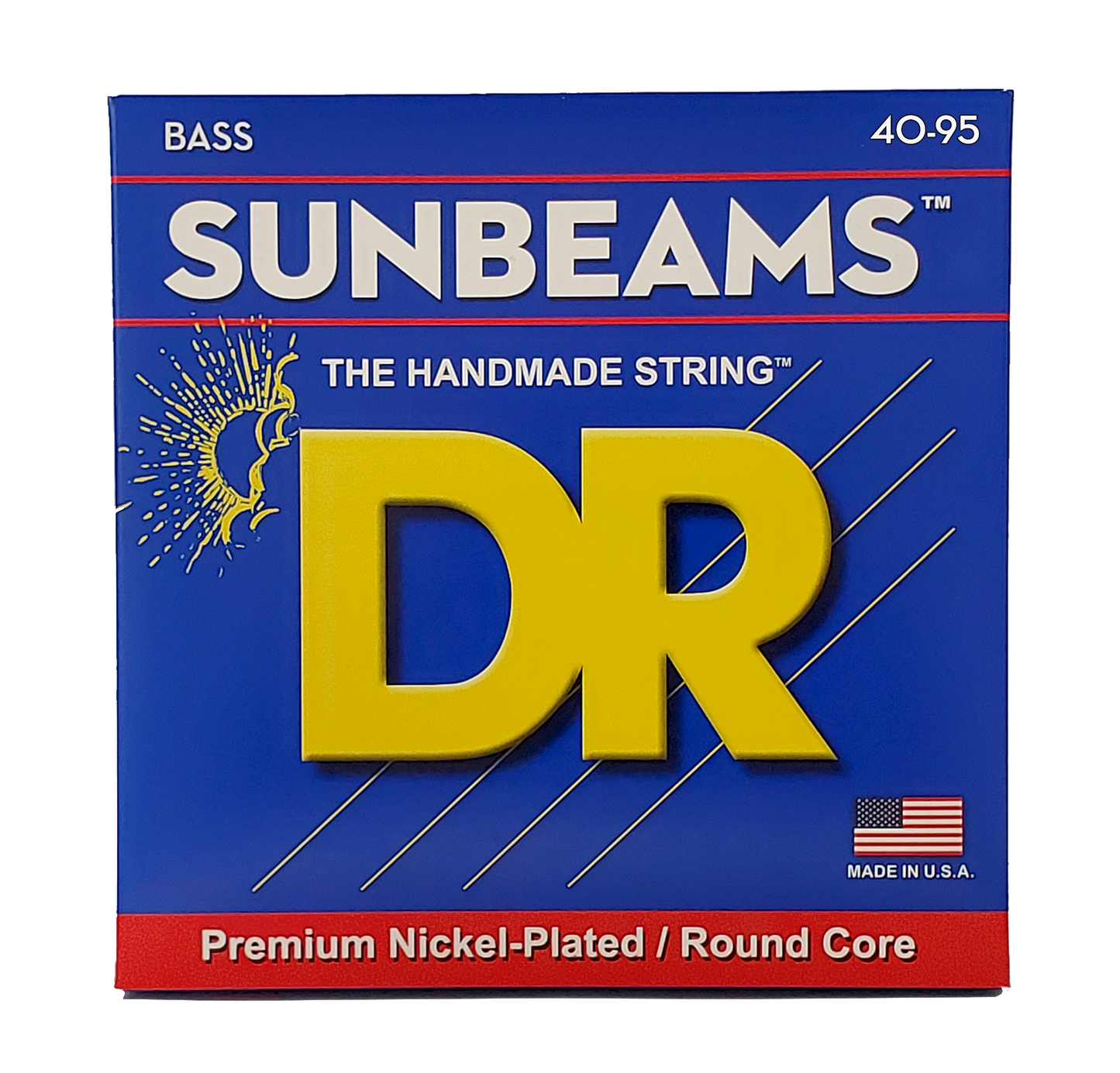 DR Strings DR Sunbeam Nickel Plated Steel Electric Bass Strings Long Scale Set - 4-String 40-095 Light-Light NLLR-40