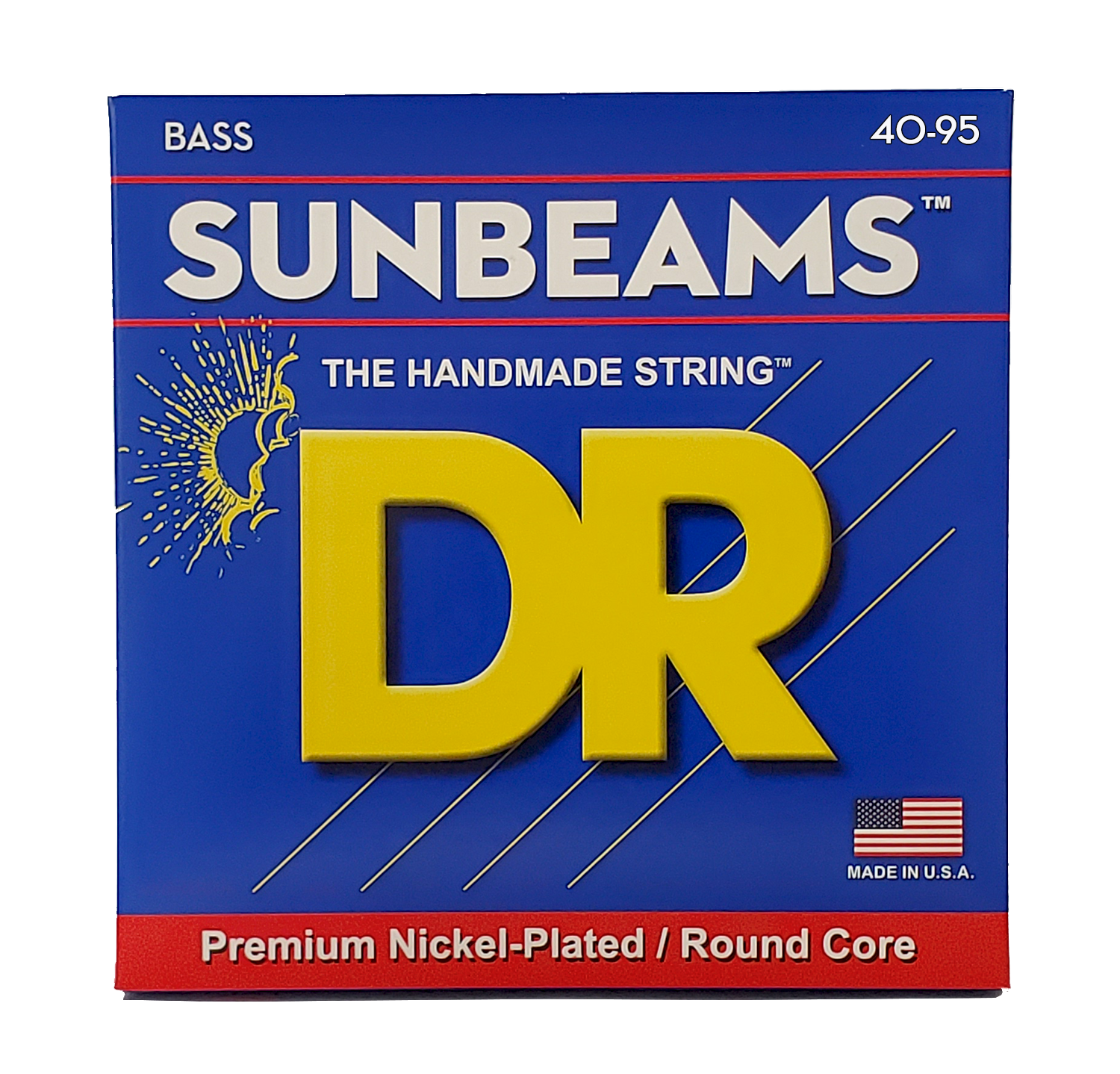 DR Strings DR Sunbeam Nickel Plated Steel Electric Bass Strings Long Scale Set - 4-String 40-095 Light-Light NLLR-40