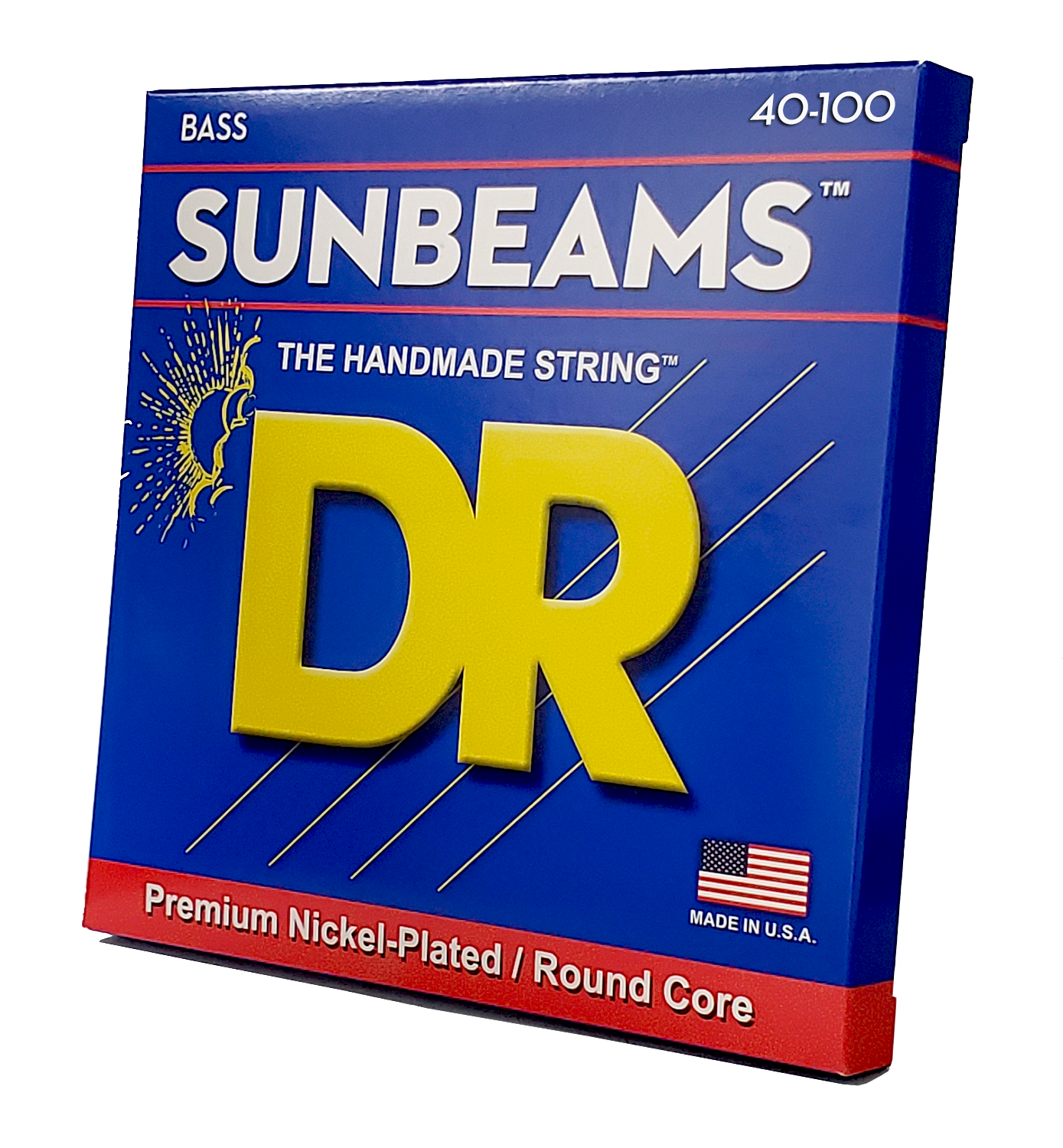 DR Strings DR Sunbeam Nickel Plated Steel Electric Bass Strings Long Scale Set - 4-String 40-100 Light NLR-40