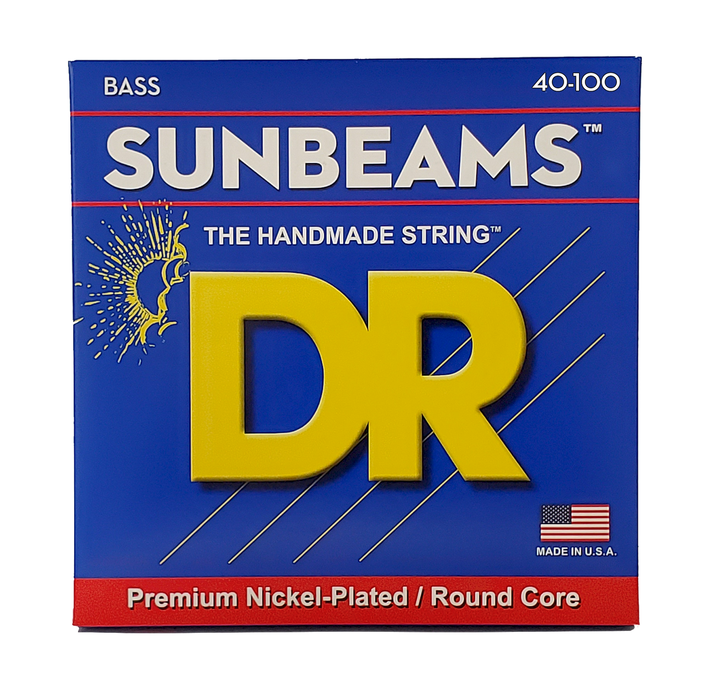 DR Strings DR Sunbeam Nickel Plated Steel Electric Bass Strings Long Scale Set - 4-String 40-100 Light NLR-40