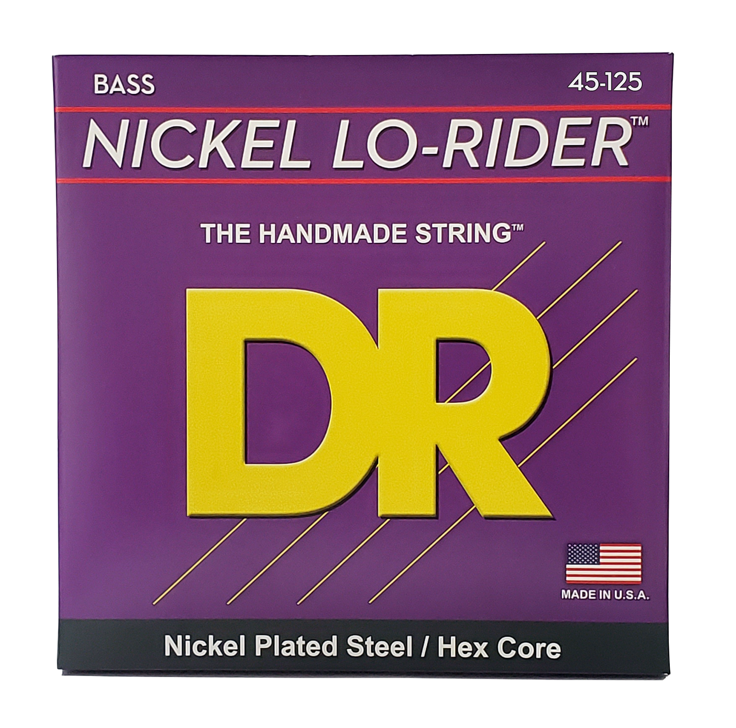 DR Strings DR Nickel Lo-Rider Nickel Plated Steel Electric Bass Strings Long Scale Set - 5-String 45-125 Medium NMH5-45