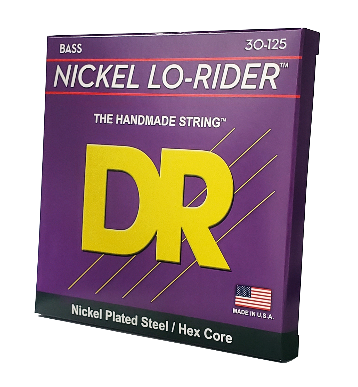 DR Strings DR Nickel Lo-Rider Nickel Plated Steel Electric Bass Strings Long Scale Set - 6-String 30-125 Medium NMH6-30