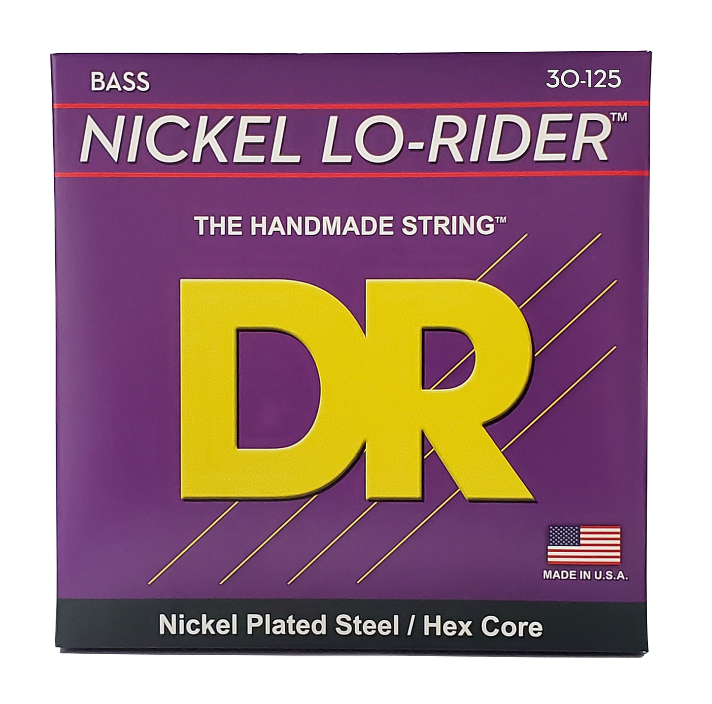 DR Strings DR Nickel Lo-Rider Nickel Plated Steel Electric Bass Strings Long Scale Set - 6-String 30-125 Medium NMH6-30