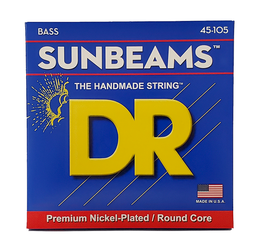 DR Strings DR Sunbeam Nickel Plated Steel Electric Bass Strings Long Scale Set - 4-String 45-105 Medium NMR-45