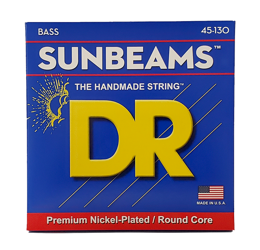 DR Strings DR Sunbeam Nickel Plated Steel Electric Bass Strings Long Scale Set - 5-String 45-130 Medium NMR5-130