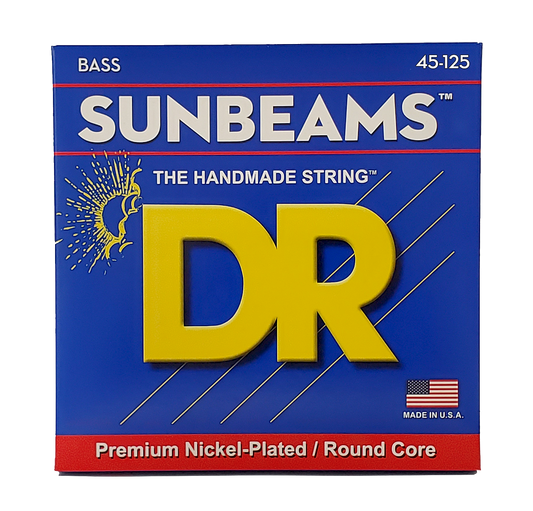 DR Strings DR Sunbeam Nickel Plated Steel Electric Bass Strings Long Scale Set - 5-String 45-125 Medium NMR5-45