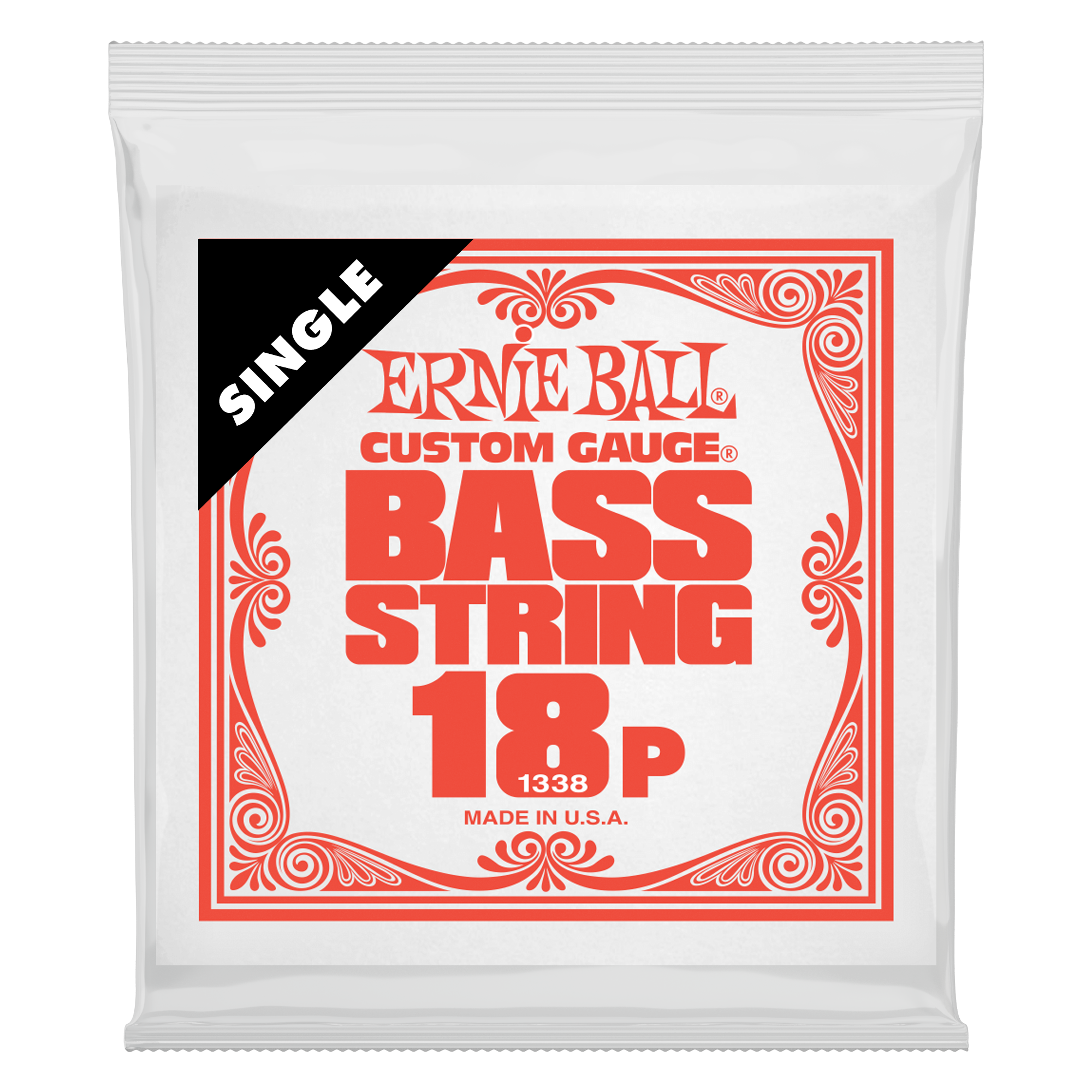 Ernie Ball Ernie Ball Plain Steel Single Bass String .018P P01338