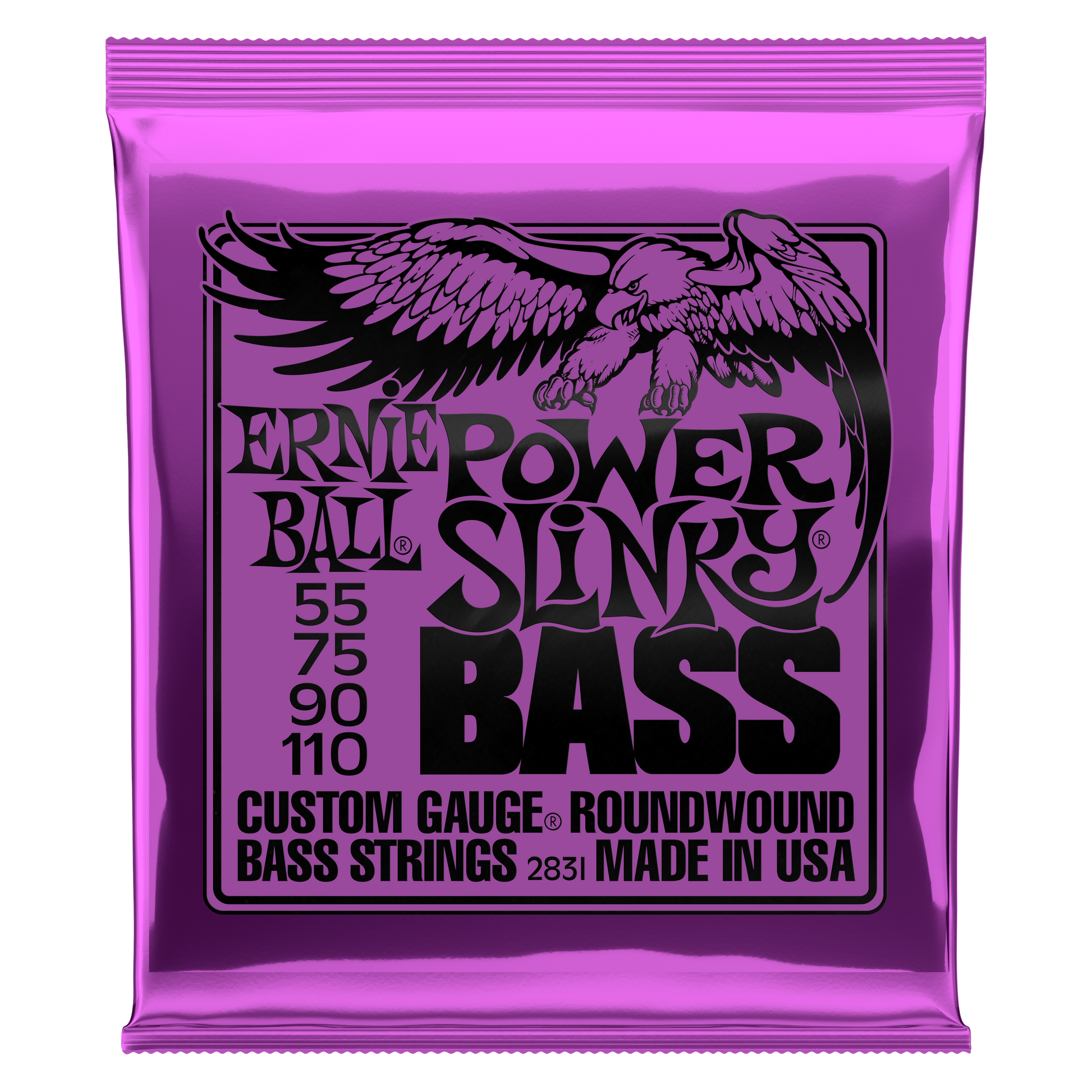 Ernie Ball Ernie Ball Slinky Nickel Wound Bass Strings Long Scale - 4-String 55-110 Power Slinky 2831