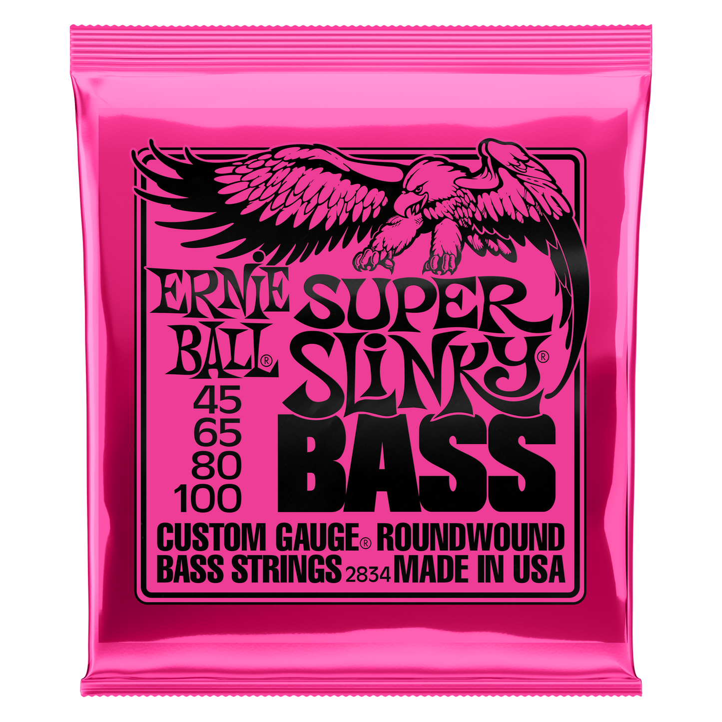 Ernie Ball Ernie Ball Slinky Nickel Wound Bass Strings Long Scale - 4-String 45-100 Super Slinky 2834