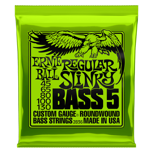 Ernie Ball Ernie Ball Slinky Nickel Wound Bass Strings Long Scale - 5-String 45-130 Regular Slinky 2836