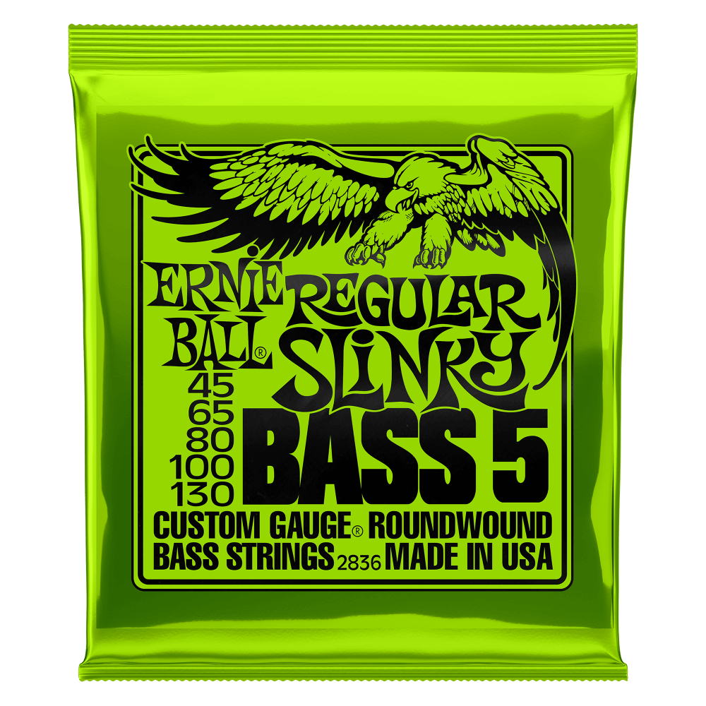 Ernie Ball Ernie Ball Slinky Nickel Wound Bass Strings Long Scale - 5-String 45-130 Regular Slinky 2836