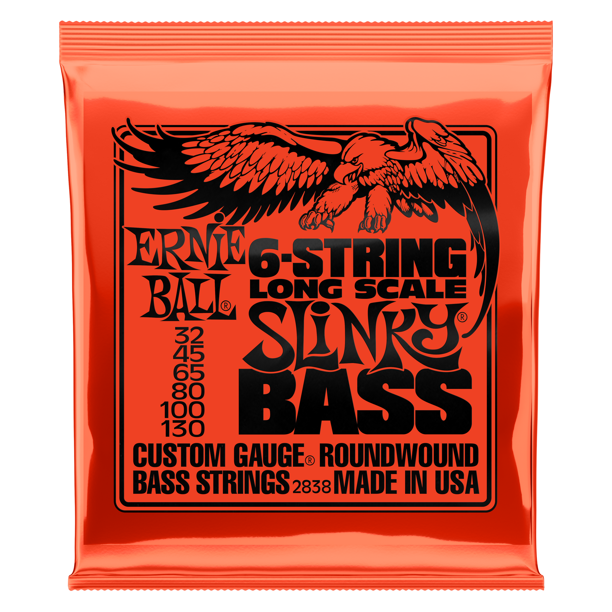 Ernie Ball Ernie Ball Slinky Nickel Wound Bass Strings Long Scale - 6-String 32-130 Slinky 2838