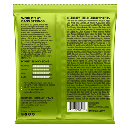 Ernie Ball Ernie Ball Slinky Nickel Wound Bass Strings Medium Scale - 4-String 45-105 Regular Slinky 2856