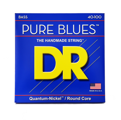 DR Strings DR Pure Blues Quantum-Nickel Electric Bass Strings Long Scale Set - 4-String 40-100 Light PB-40