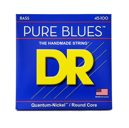 DR Strings DR Pure Blues Quantum-Nickel Electric Bass Strings Long Scale Set - 4-String 45-100 Medium-Light PB-45/100