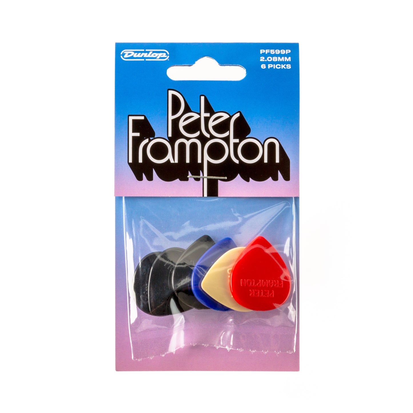 Jim Dunlop DUNLOP PETER FRAMPTON VINTAGE JAZZ 2.08mm TEARDROP GUITAR PICK PLAYER'S PACK 06-PACK - PF599P