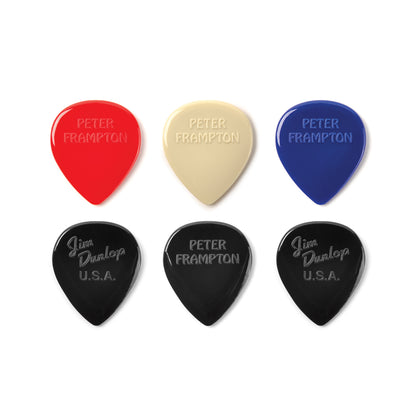 Jim Dunlop DUNLOP PETER FRAMPTON VINTAGE JAZZ 2.08mm TEARDROP GUITAR PICK PLAYER'S PACK 06-PACK - PF599P