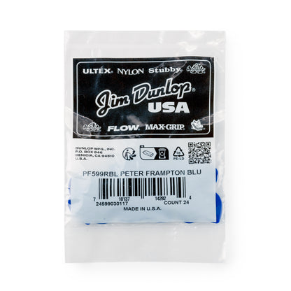 Jim Dunlop DUNLOP PETER FRAMPTON VINTAGE JAZZ 2.08mm TEARDROP GUITAR PICK BLUE REFILL BAG 24-PACK - PF599RBL