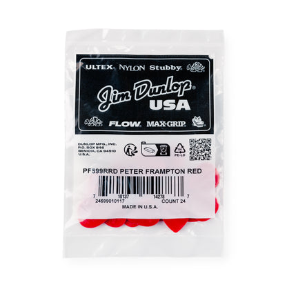Jim Dunlop DUNLOP PETER FRAMPTON VINTAGE JAZZ 2.08mm TEARDROP GUITAR PICK RED REFILL BAG 24-PACK - PF599RRD