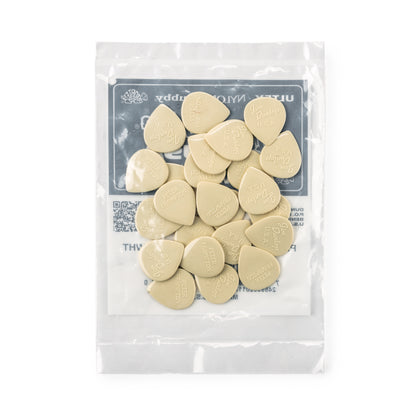Jim Dunlop DUNLOP PETER FRAMPTON VINTAGE JAZZ 2.08mm TEARDROP GUITAR PICK WHITE REFILL BAG 24-PACK - PF599RWH