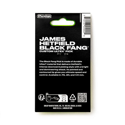 Jim Dunlop DUNLOP HETFIELD'S BLACK FANG 1.14mm GUITAR PICK PLAYER'S PACK 06-PACK - PH112P114