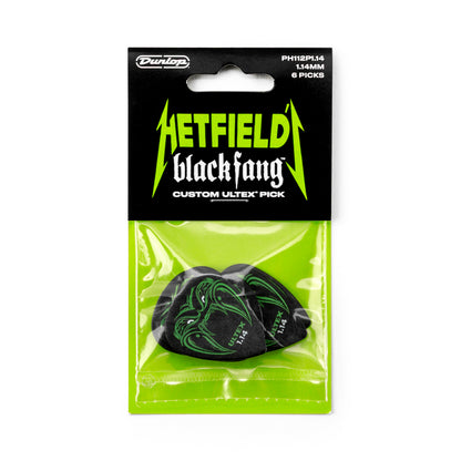 Jim Dunlop DUNLOP HETFIELD'S BLACK FANG 1.14mm GUITAR PICK PLAYER'S PACK 06-PACK - PH112P114