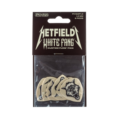 Jim Dunlop DUNLOP HETFIELD'S WHITE FANG 1.0mm CUSTOM FLOW GUITAR PICK PLAYER'S PACK 06-PACK - PH122P100