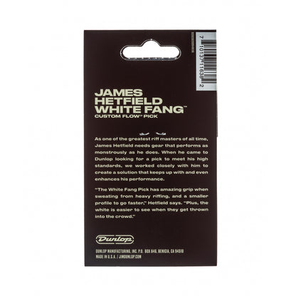 Jim Dunlop DUNLOP HETFIELD'S WHITE FANG 1.0mm CUSTOM FLOW GUITAR PICK PLAYER'S PACK 06-PACK - PH122P100