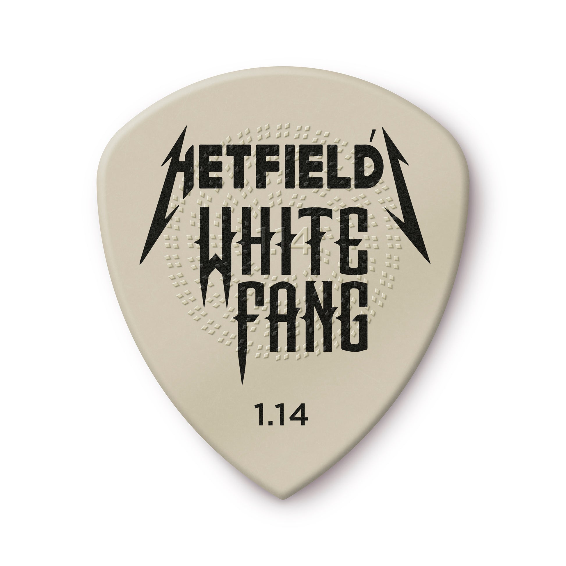 Jim Dunlop DUNLOP HETFIELD'S WHITE FANG 1.14mm PICK TIN GUITAR PICK REFILL BOX - PH122T114
