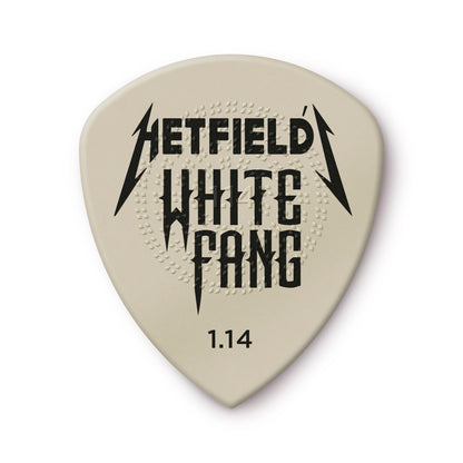 Jim Dunlop DUNLOP HETFIELD'S WHITE FANG 1.14mm PICK TIN GUITAR PICK REFILL BOX - PH122T114