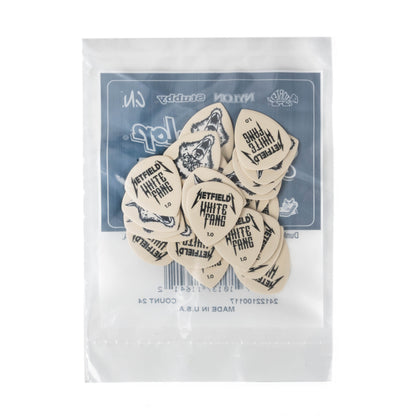Jim Dunlop DUNLOP HETFIELD'S WHITE FANG 1.0mm CUSTOM FLOW GUITAR PICK REFILL BAG 24-PACK - PH122R100