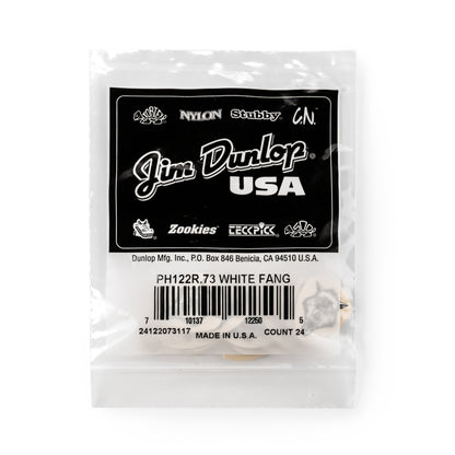 Jim Dunlop DUNLOP HETFIELD'S WHITE FANG .73mm CUSTOM FLOW GUITAR PICK REFILL BAG 24-PACK - PH122R073