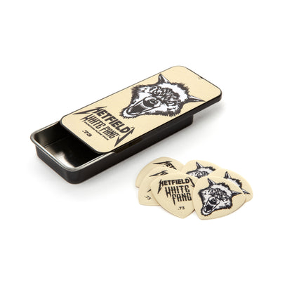 Jim Dunlop DUNLOP HETFIELD'S WHITE FANG .73mm PICK TIN GUITAR PICK REFILL BOX - PH122T073