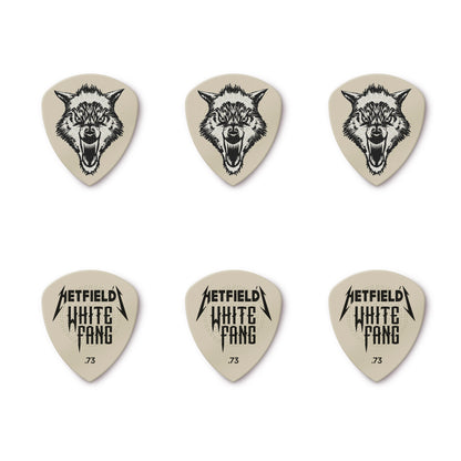 Jim Dunlop DUNLOP HETFIELD'S WHITE FANG .73mm PICK TIN GUITAR PICK REFILL BOX - PH122T073