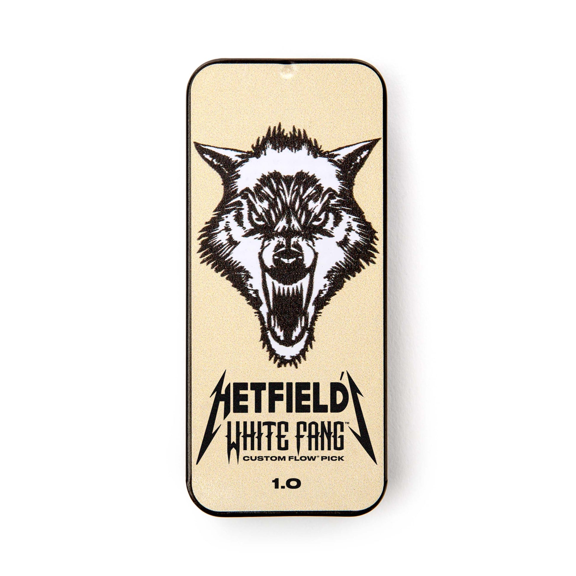 Jim Dunlop DUNLOP HETFIELD'S WHITE FANG 1.0mm PICK TIN GUITAR PICK REFILL BOX - PH122T100
