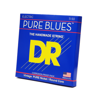 DR Strings DR Pure Blues Pure Nickel Electric Guitar String Set - 11-50 Heavy PHR-11