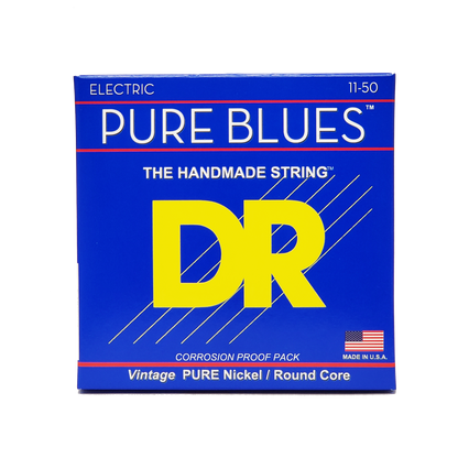 DR Strings DR Pure Blues Pure Nickel Electric Guitar String Set - 11-50 Heavy PHR-11