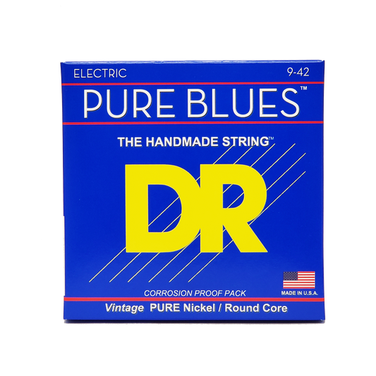 DR Strings DR Pure Blues Pure Nickel Electric Guitar String Set - 09-42 Light PHR-9