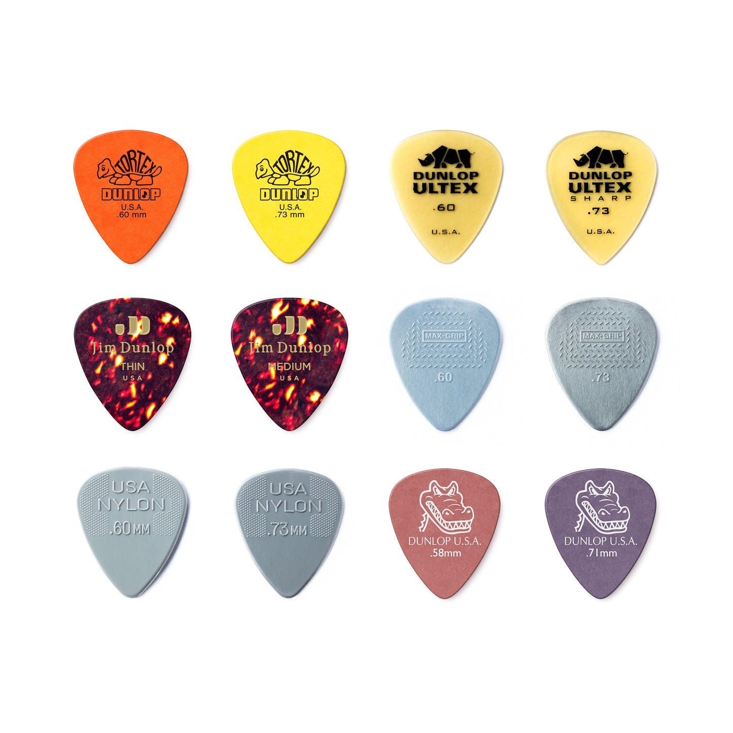 Jim Dunlop DUNLOP VARIETY PACK GUITAR PICK PLAYER'S PACK 12-PACK LIGHT/MEDIUM - PVP101