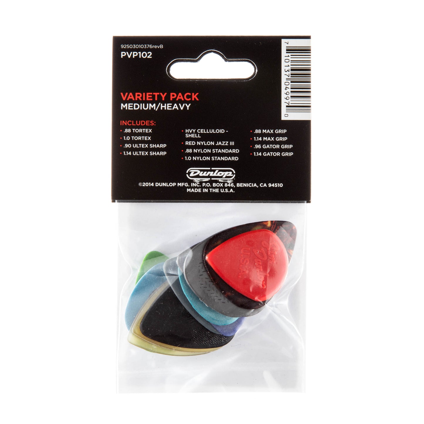 Jim Dunlop DUNLOP VARIETY PACK GUITAR PICK PLAYER'S PACK 12-PACK MEDIUM/HEAVY - PVP102