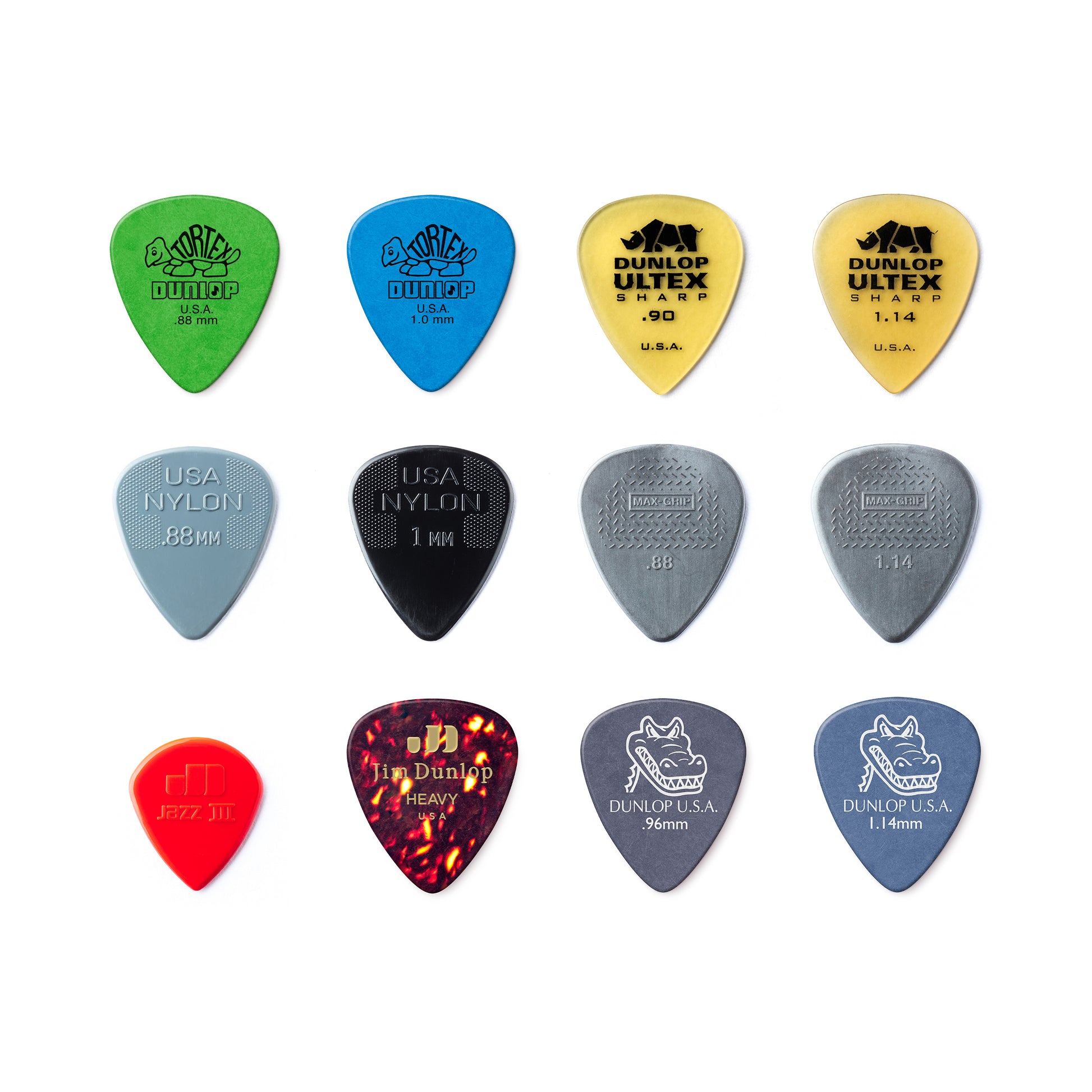 Jim Dunlop DUNLOP VARIETY PACK GUITAR PICK PLAYER'S PACK 12-PACK MEDIUM/HEAVY - PVP102